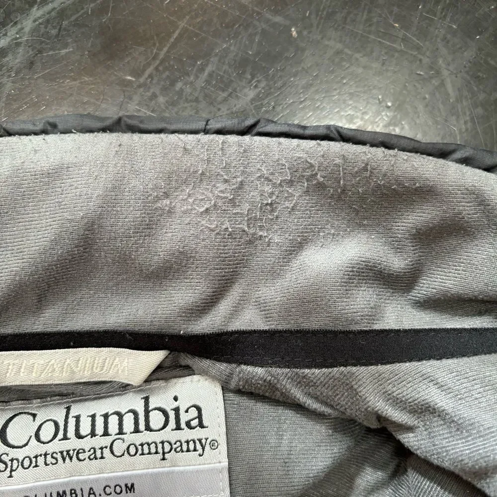 Columbia Titanium yellow waterproof ski coat w removable puffer jacket size M